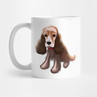 Cute English Cocker Spaniel Drawing Mug